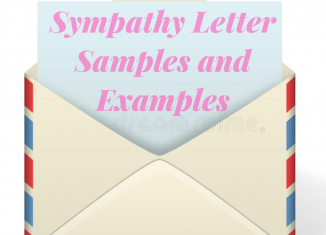 Sympathy letter samples and examples