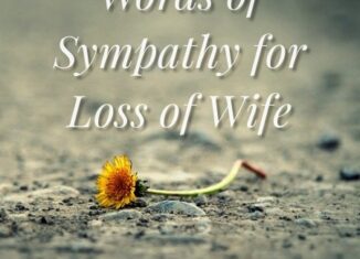 Word of sympathy for loss of wife