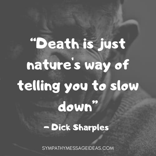 dick sharples funny death quote