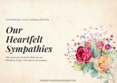 heartfelt sympathies quote image