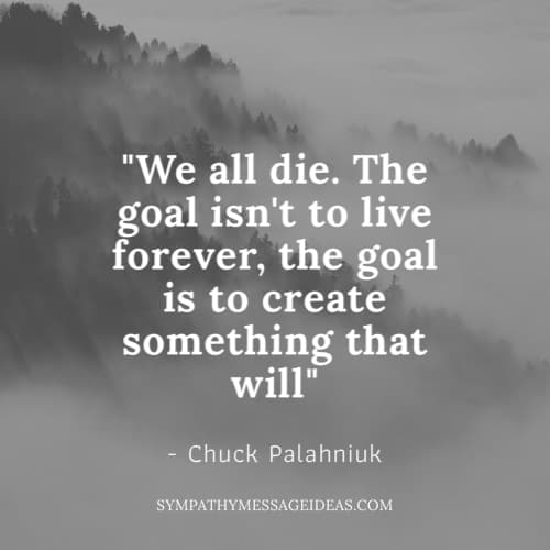 inspirational death quote chuck palahniuk