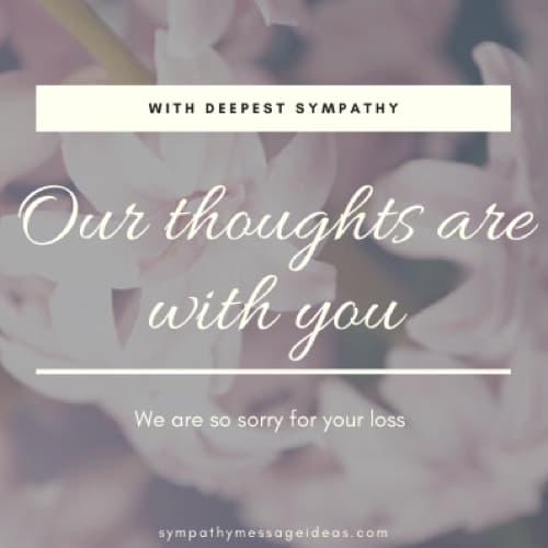 our thoughts are with you image