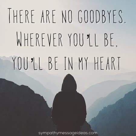 there are no goodbyes rip quote