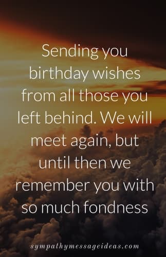 sending birthday wishes to heaven