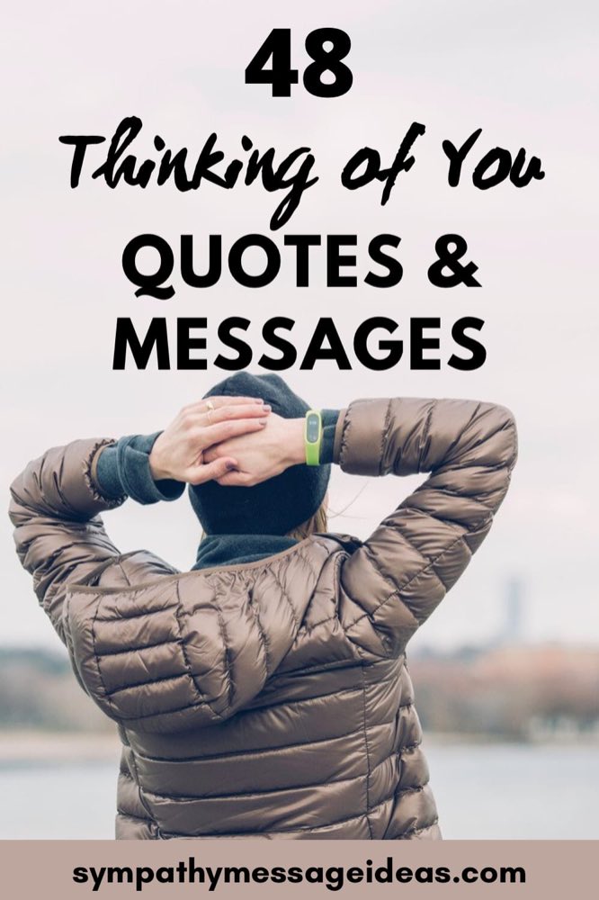 thinking of you quotes and messages small Pinterest image