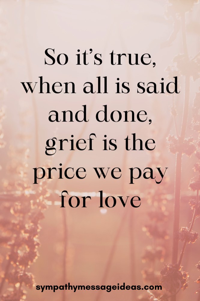 grief is the price we pay for love quote