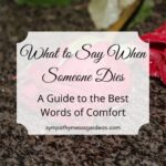 What to say when someone dies