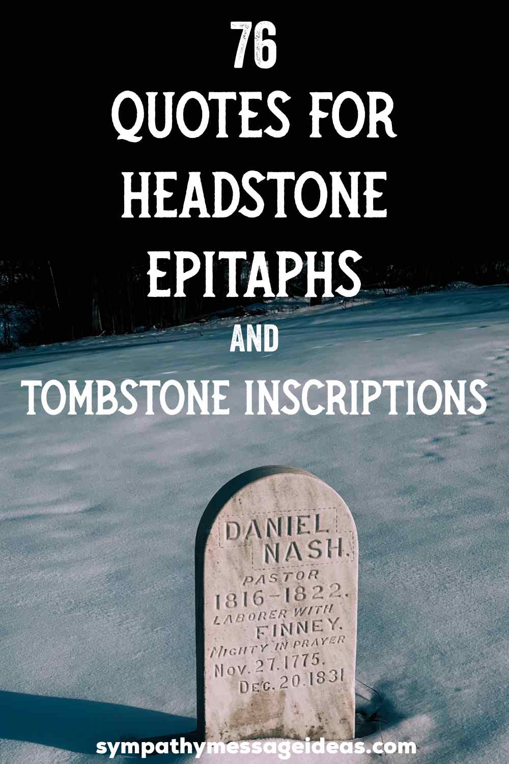 Quotes for headstone epitaphs and tombstone inscriptions