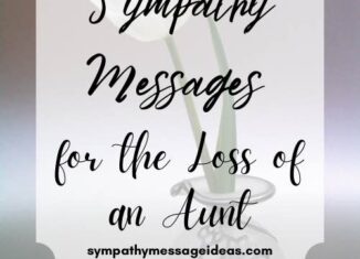 sympathy messages for loss of aunt