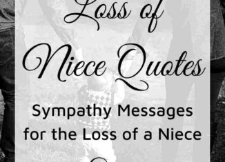 sympathy messages for loss of niece