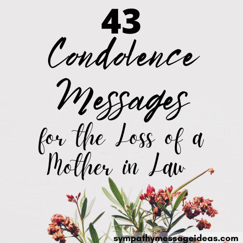 condolence messages for mother in law