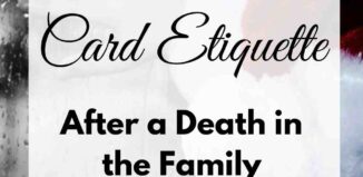 christmas card etiquette after a death in the family