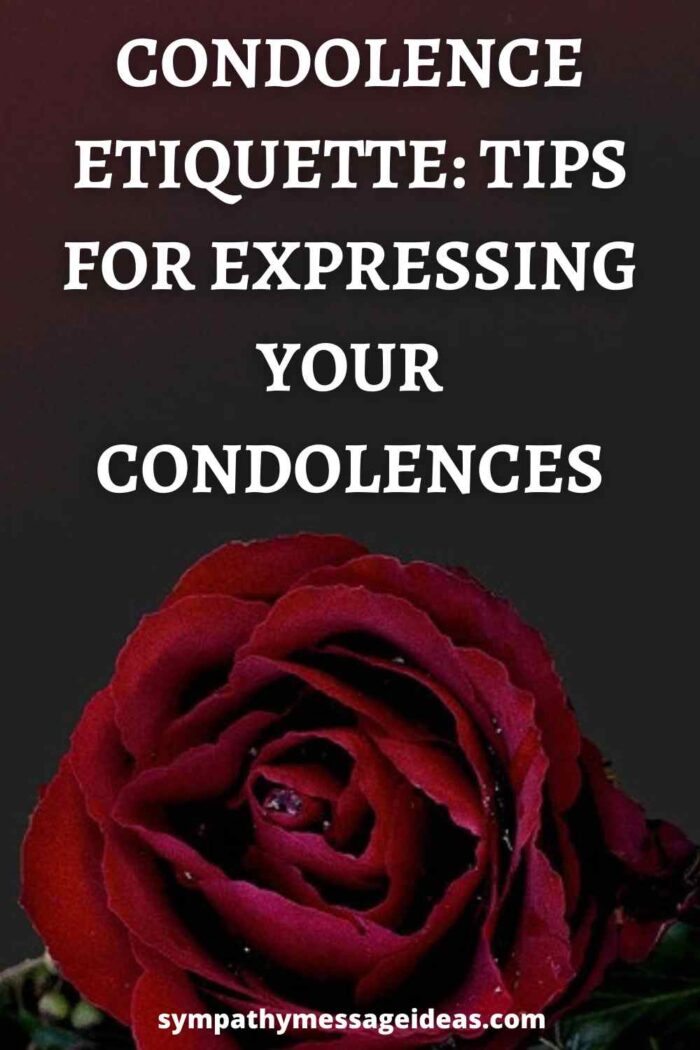 condolence etiquette tips