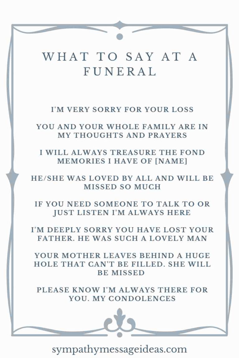 what to say at a funeral speech examples