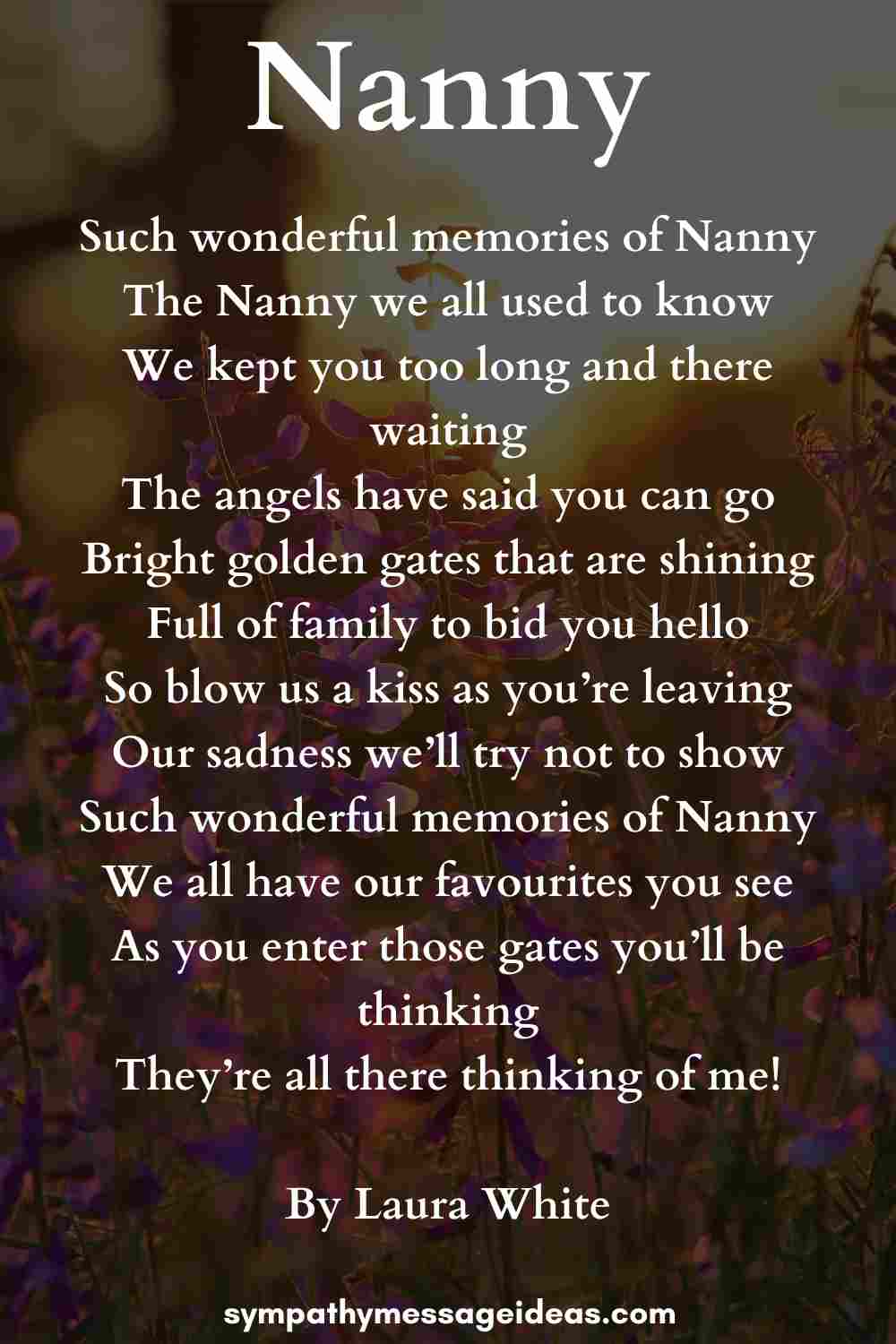 nanny funeral poem