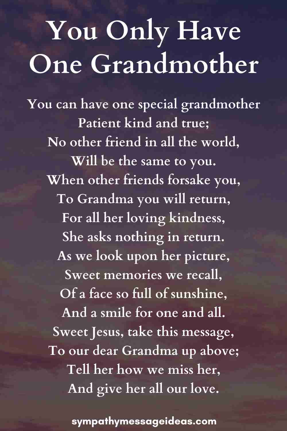 grandparents in heaven poems