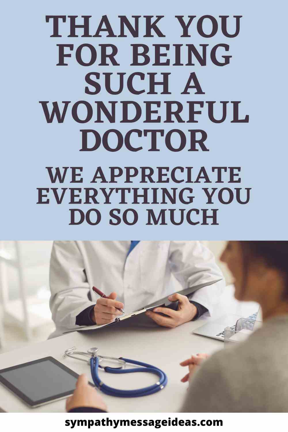 thank you message for a doctor