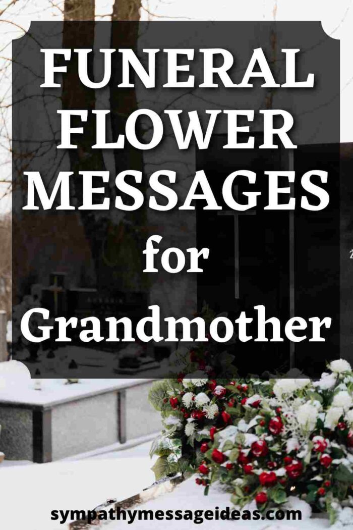 funeral flower messages for grandmother