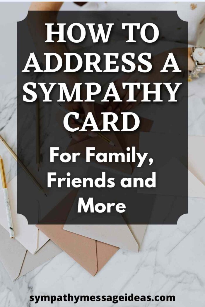 how to address a sympathy card