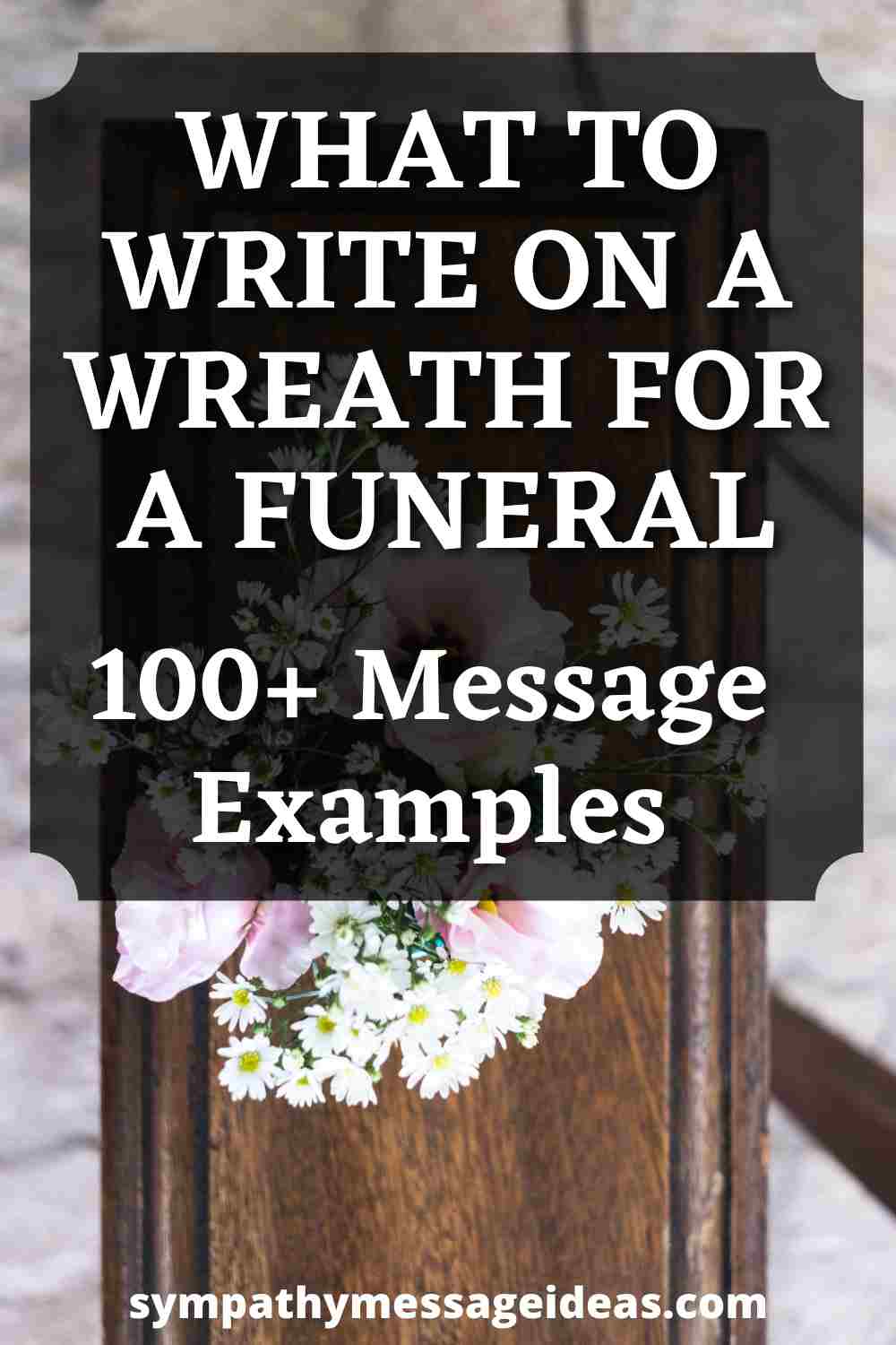 what to write on a funeral wreath for a funeral