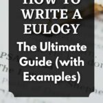 how to write a eulogy