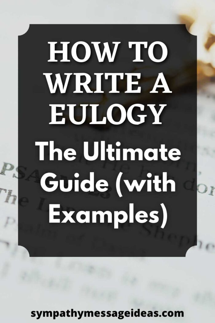 how to write a eulogy