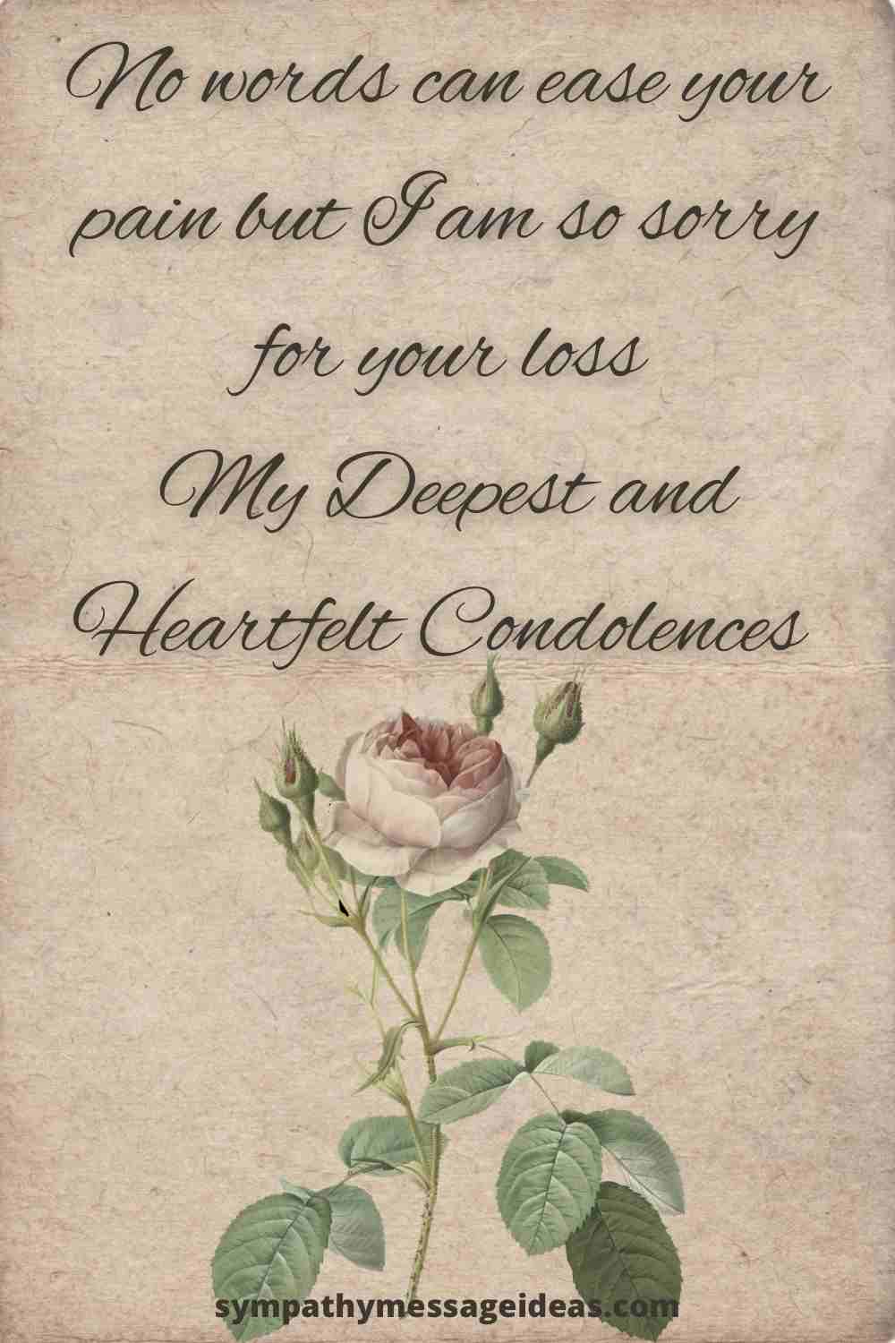 Deepest Condolences For A Lost Loved One 