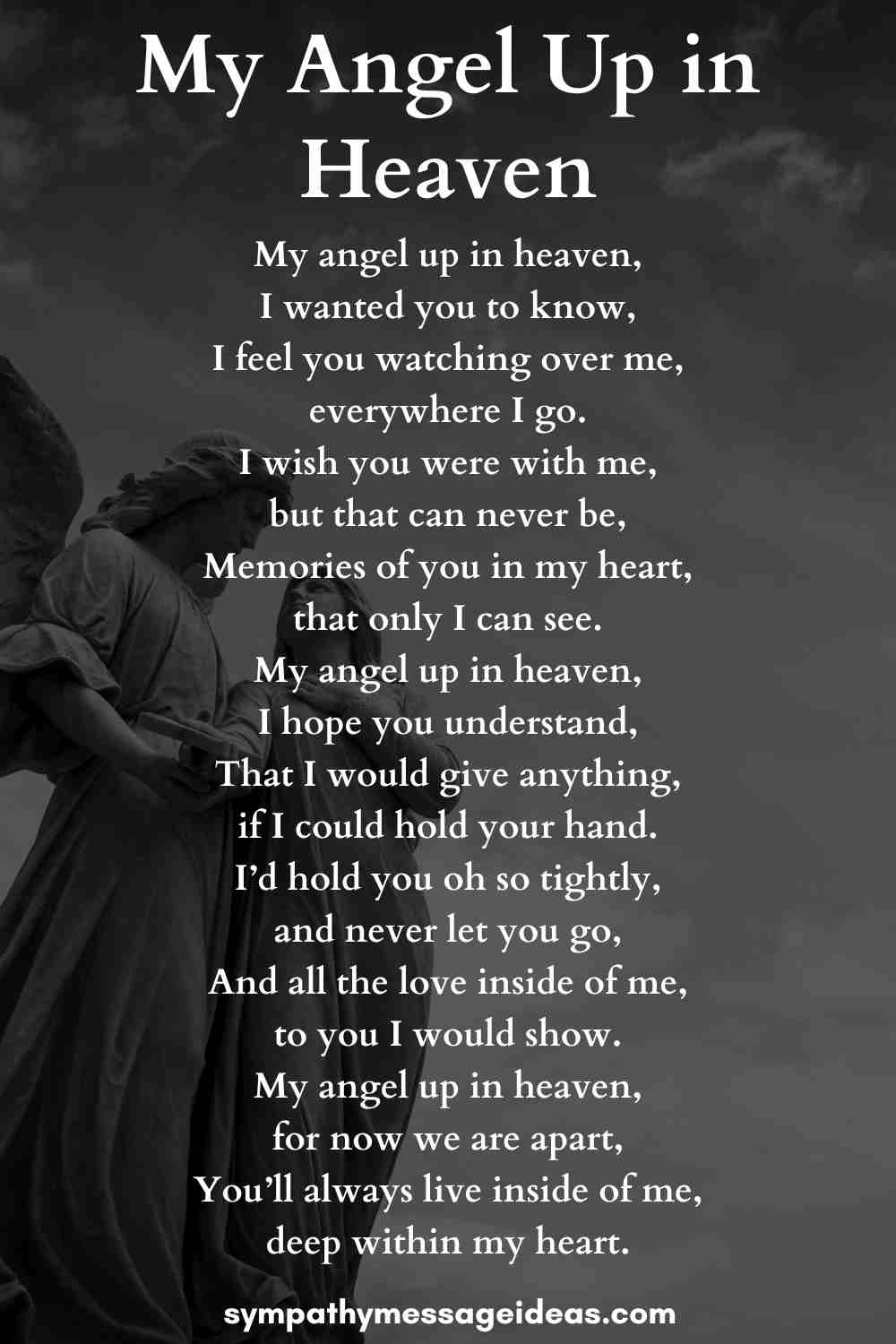 my angel up in heaven poem