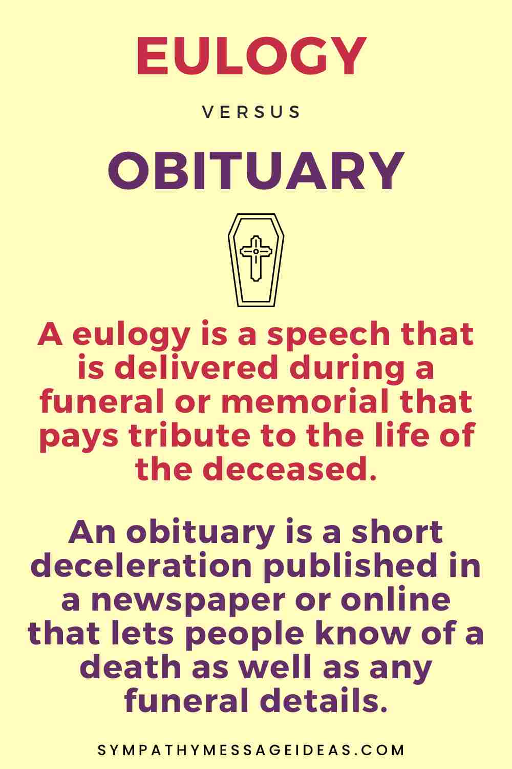 eulogy and obituary definitions
