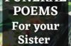 funeral poems for sister