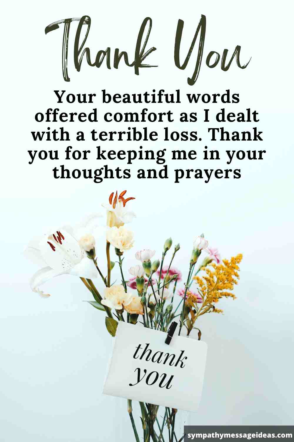 thank you for your condolences message