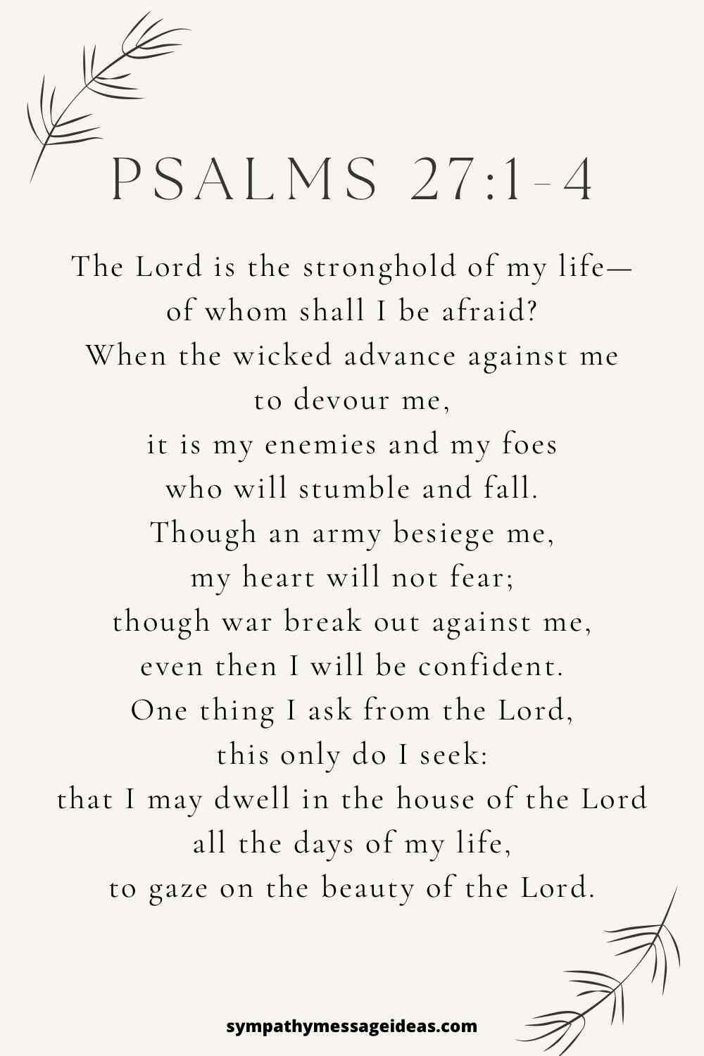 psalms 27:1-4 funeral reading
