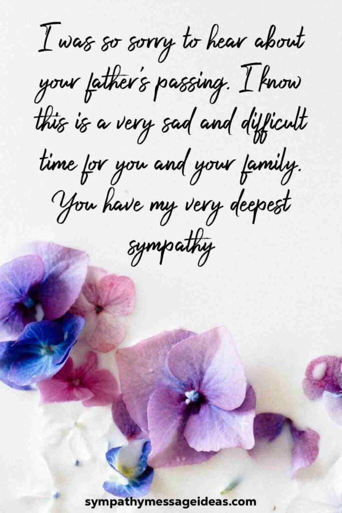 Words of Sympathy for Loss of Father 90+ Heartfelt Messages Sympathy Message Ideas