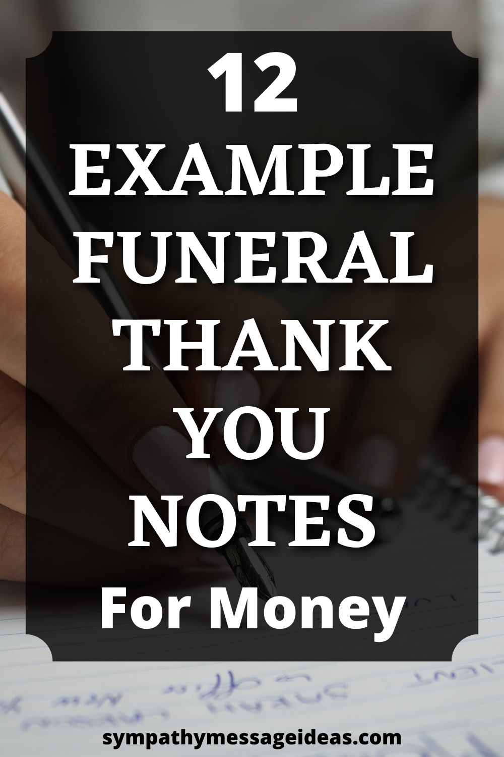 funeral thank you notes for money