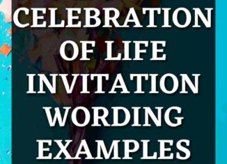 celebration of life invitation wording examples