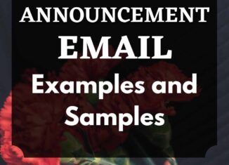 death announcement email examples