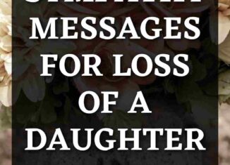 sympathy messages for loss of daughter