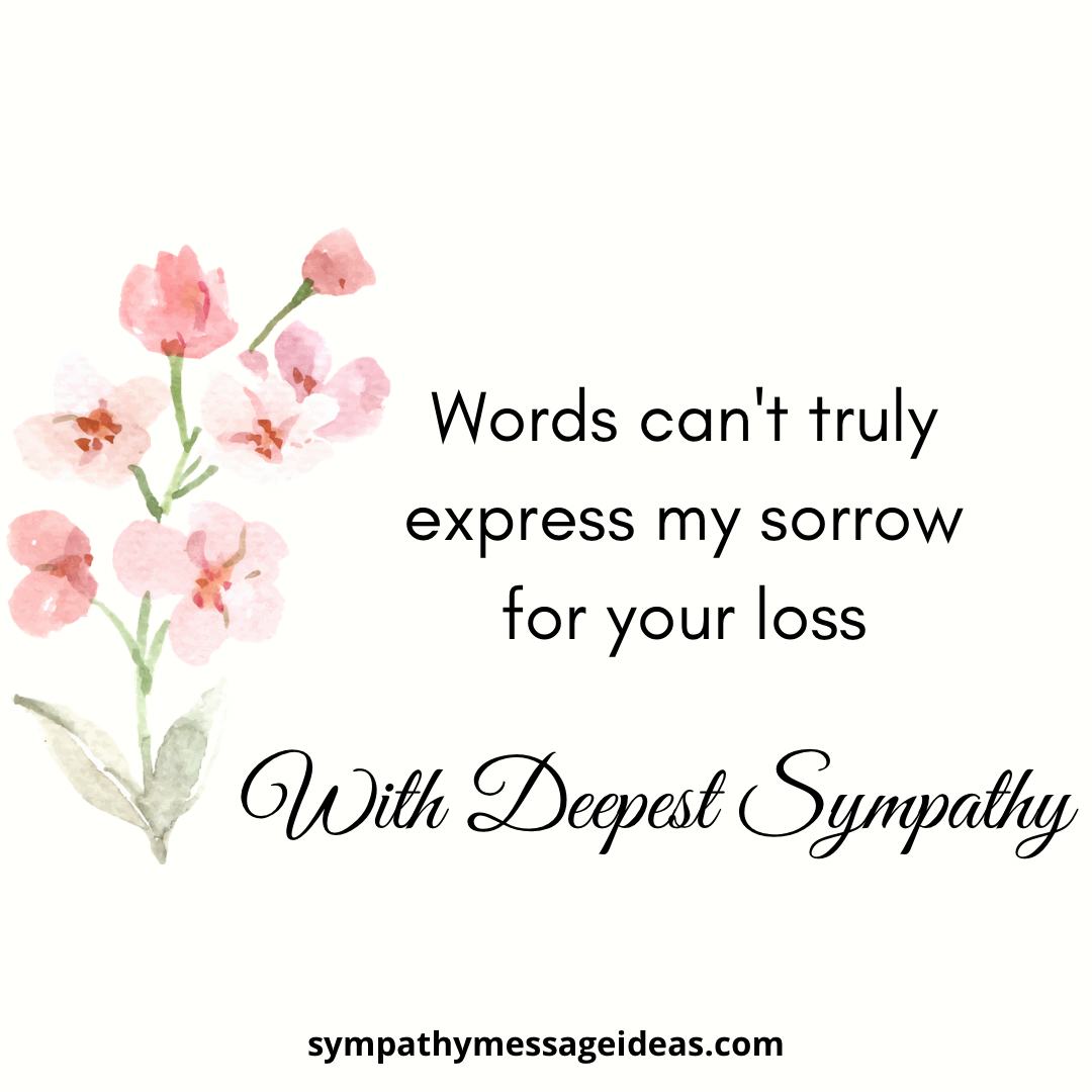 heartfelt short message of sympathy