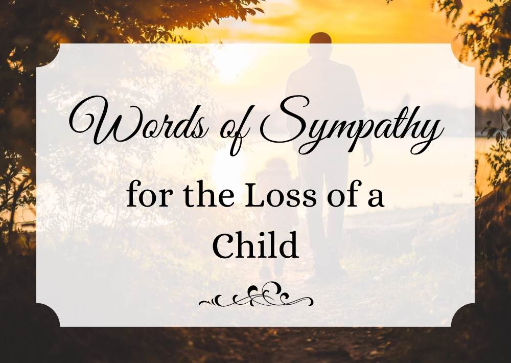 words of sympathy for loss of child front