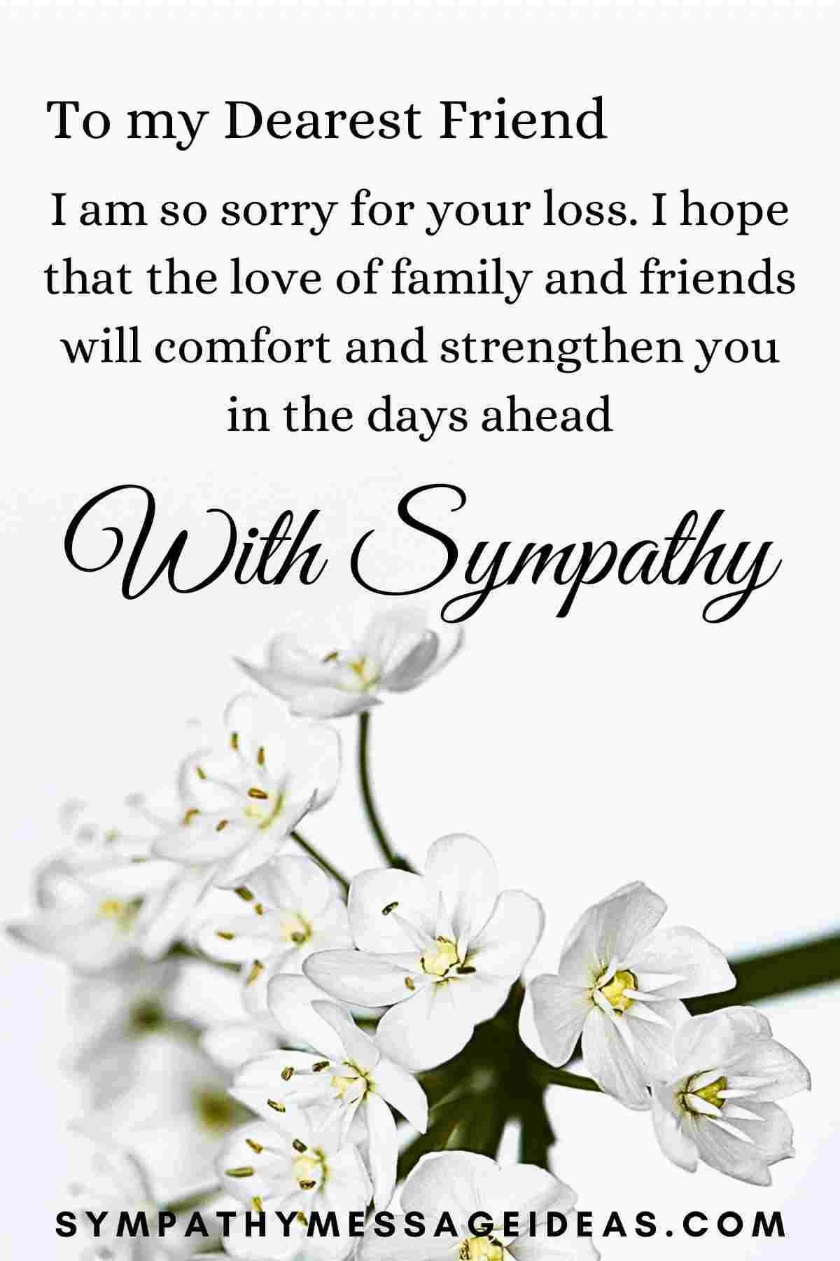 condolence message for a friend