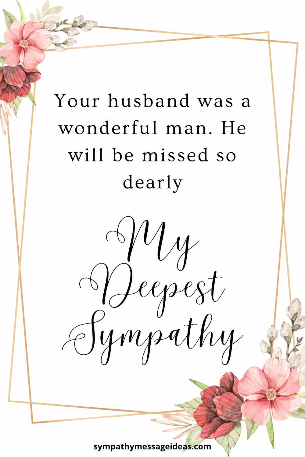 sympathy message for the loss of husband