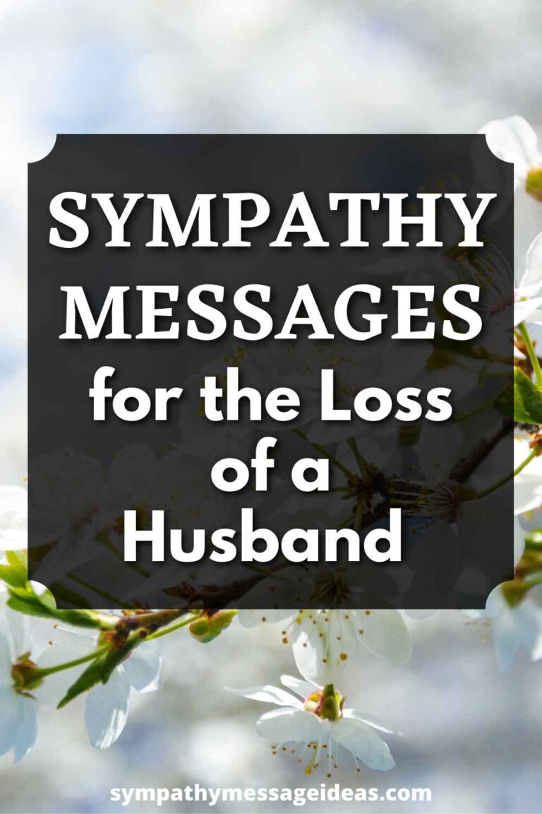 Words Of Comfort For Loss Of Husband