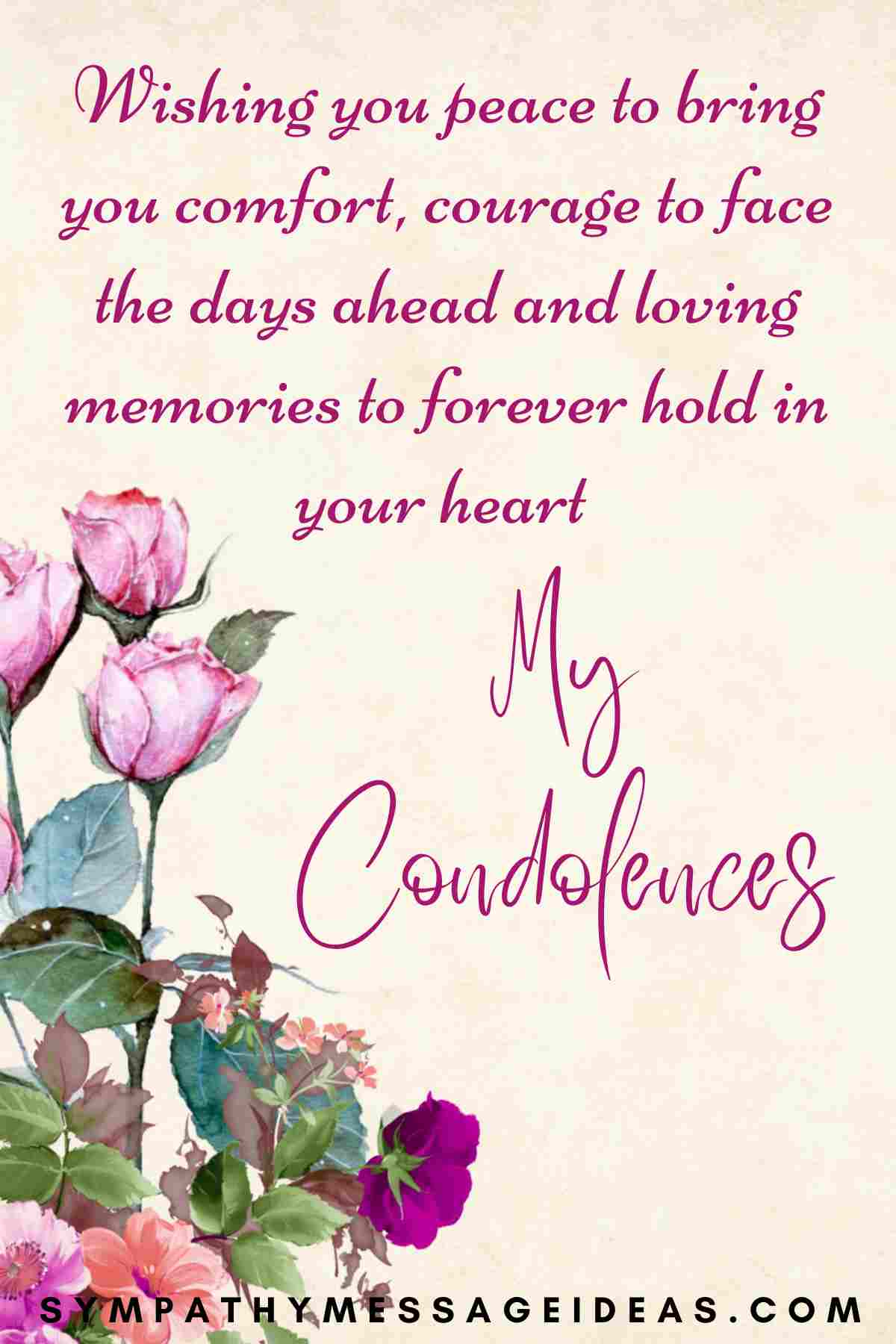 thoughtful and comforting condolence message