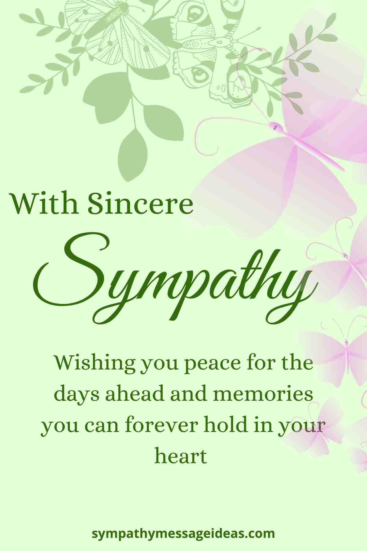 with sincere sympathy condolence message