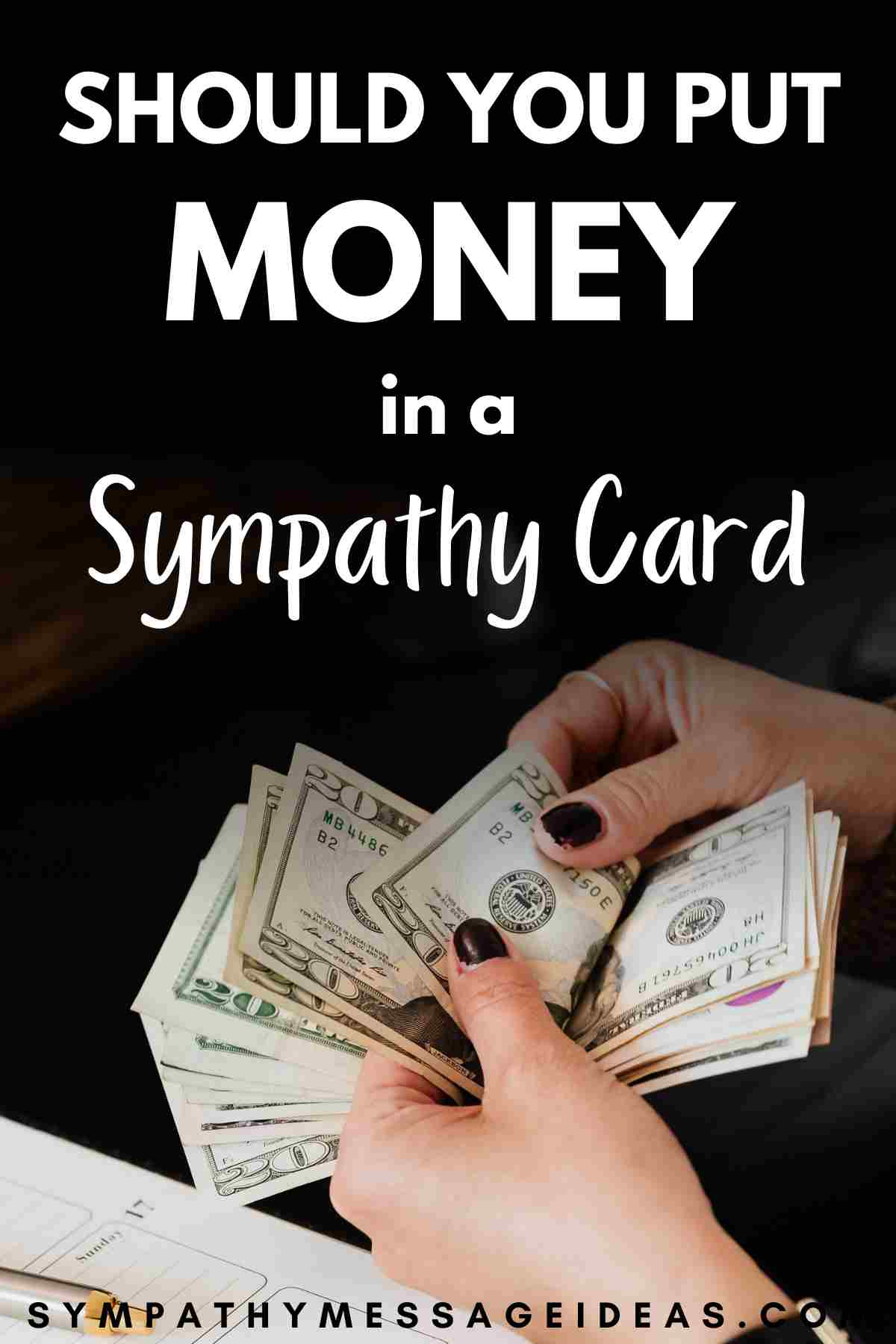 should you put money in a sympathy card