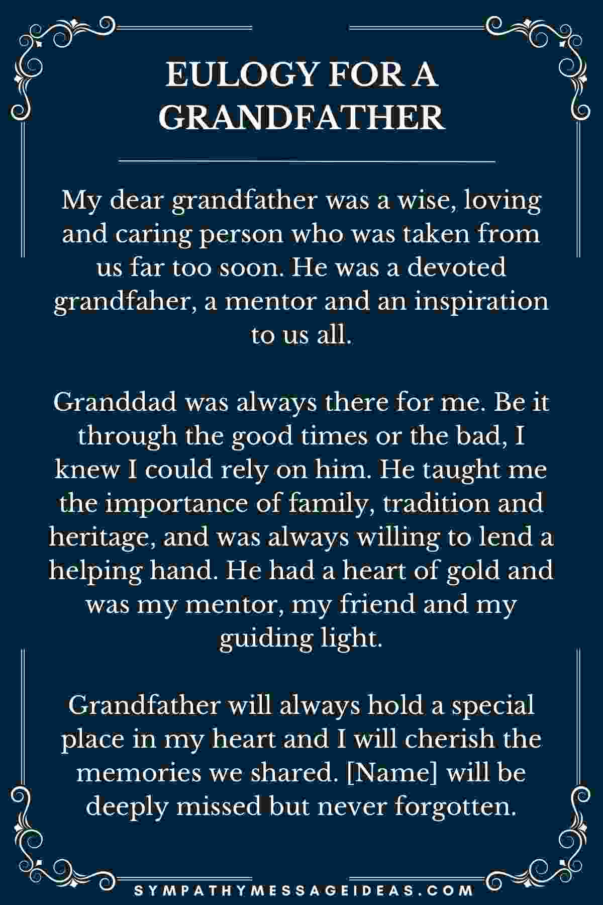 eulogy example for grandfather
