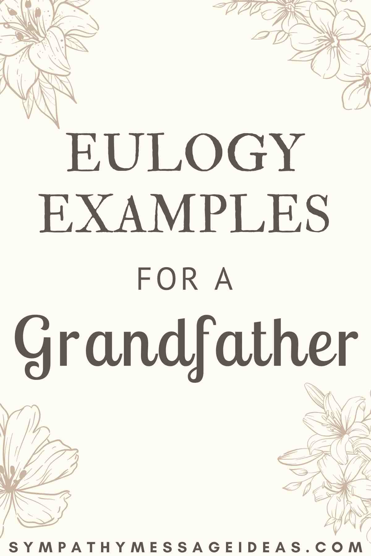 eulogy examples for a grandfather