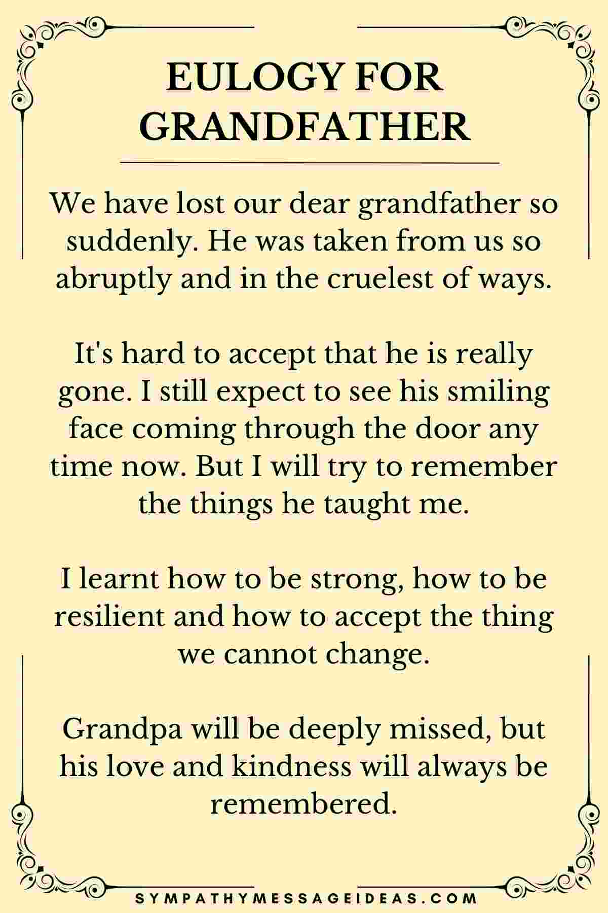 grandfather eulogy example