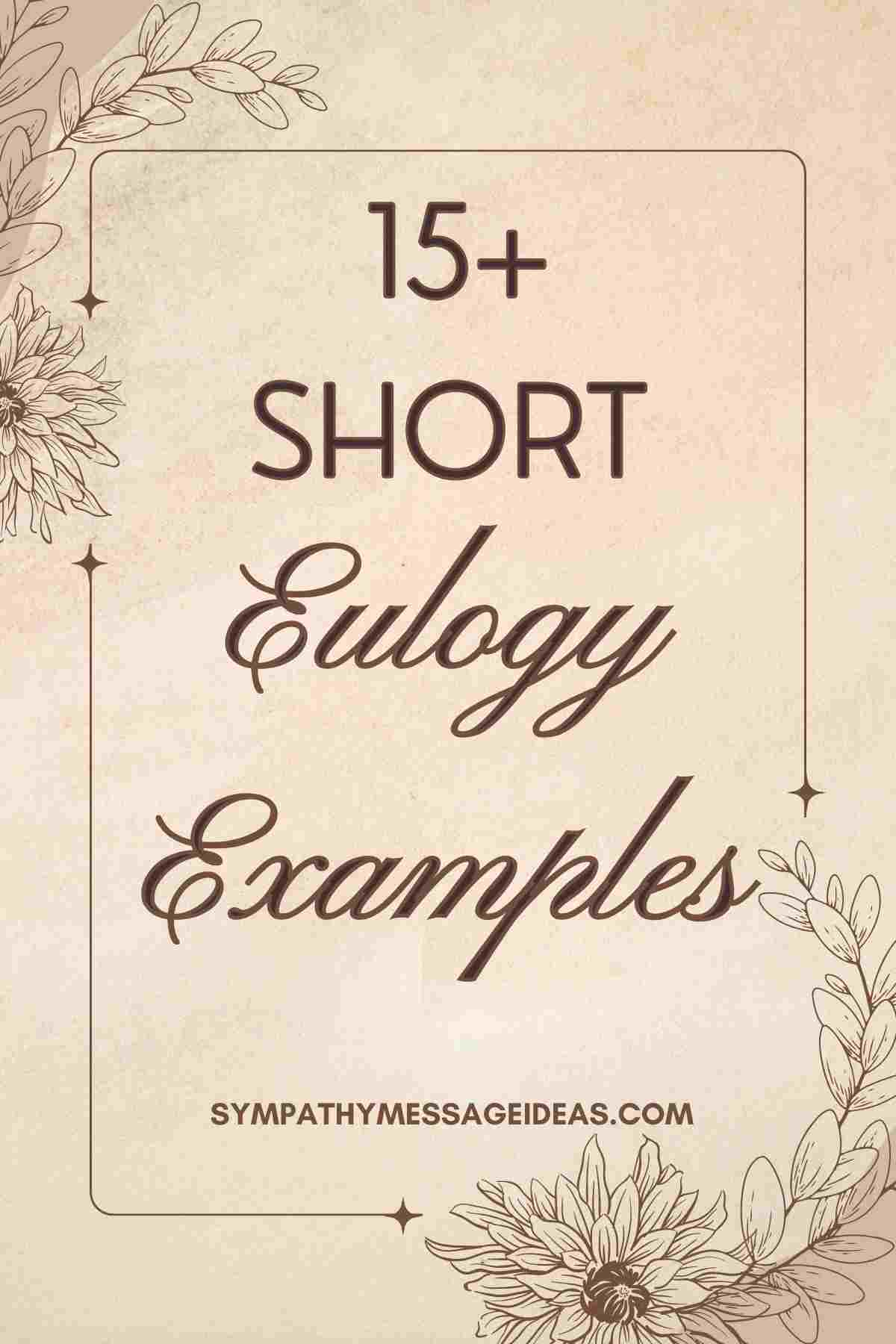 short eulogy examples